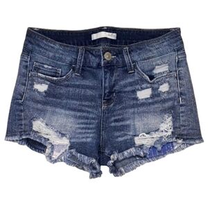 Daytrip Capricorn High-Rise Distressed Shorts. Women's Size: W26x02L